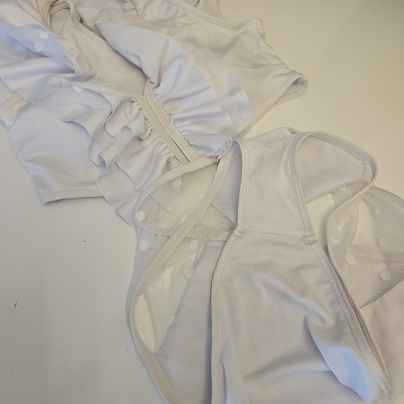 Shein White Ruffle Bikini Set - Picture 7 of 7